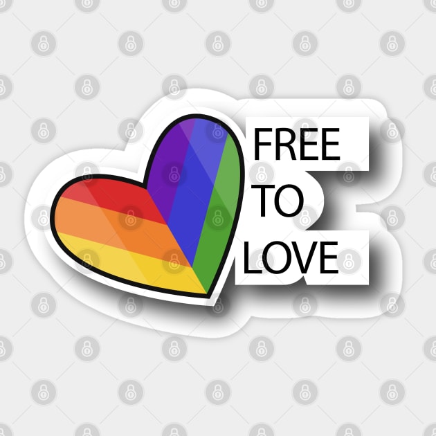 Free To Love Sticker by Pride Merch